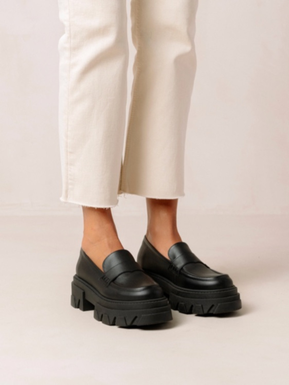 ALOHAS Trailblazer  Leather Chunky Loafer Black Size EU 42 US 11